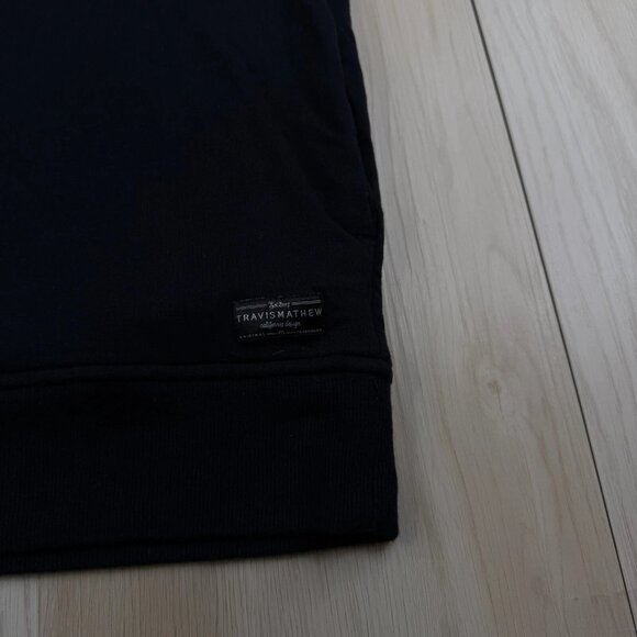 Travis Mathew Mens Black Knit Soft Touch BridgeBank 1/4 Zip Sweater Size Small - Picture 4 of 9